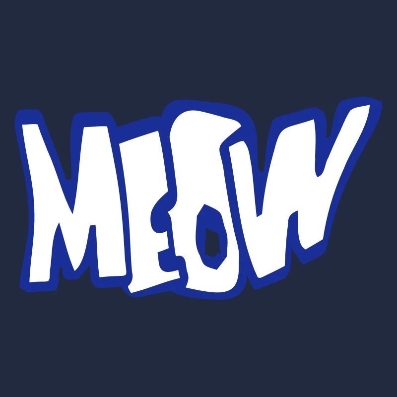 Meow Katze Comic Miau Buchstaben Kitten Text Zitat