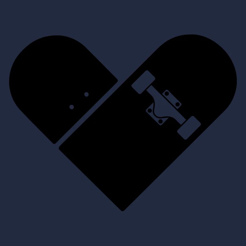 Minimal Skateboard - Herz Logo Design/Symbol