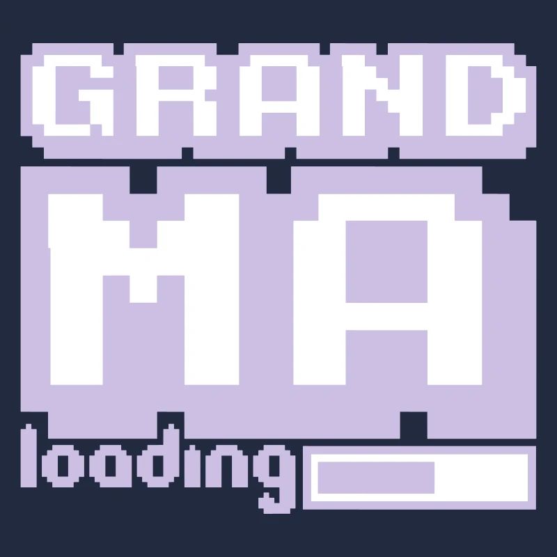 Pixel Grandma Loading Ladebalken Gamer Videogame