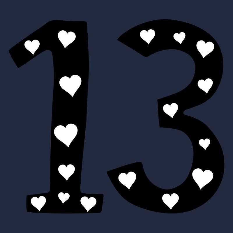 13 Geburtstag mit Herz