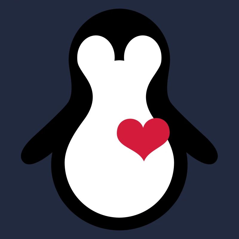 penguin with heart