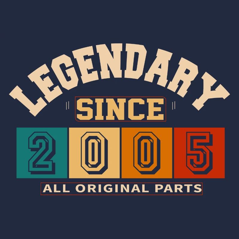 Legendary since 2005 vintage rétro anniversaire