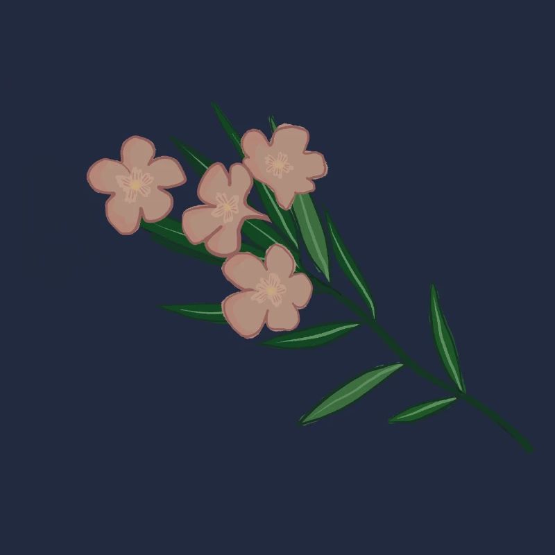 Branche de fleur de laurier-rose