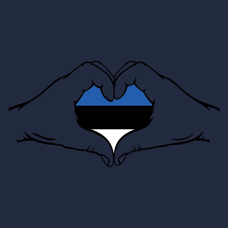 Drapeau de l’Estonie en forme de coeur