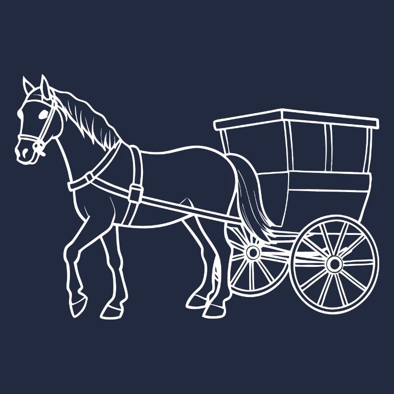 Nostalgic Ride - Cheval avec calèche