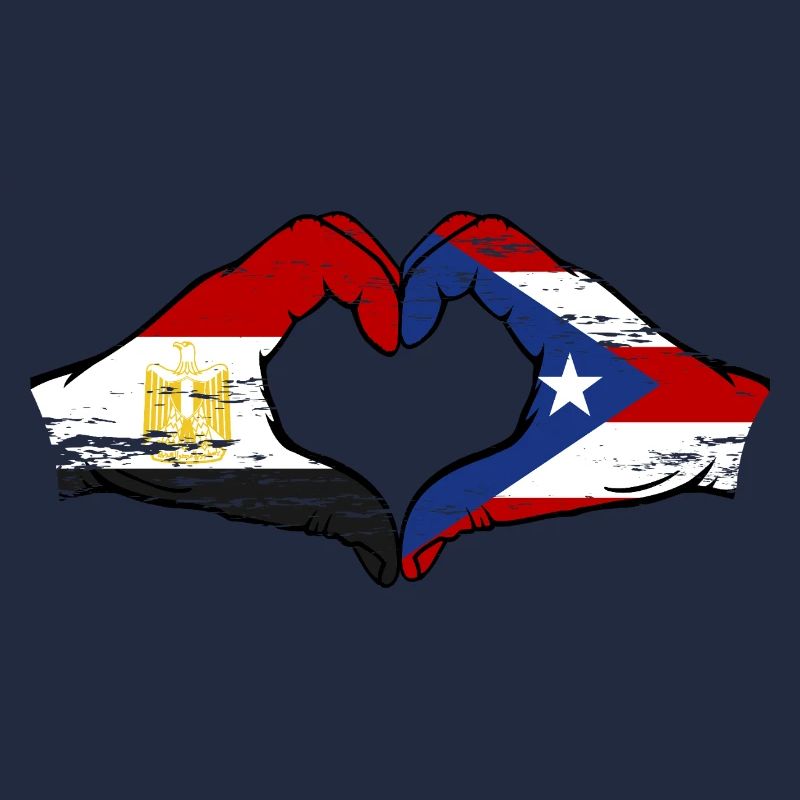 Égypte Porto Rico Mains Forme Coeur Utilisé