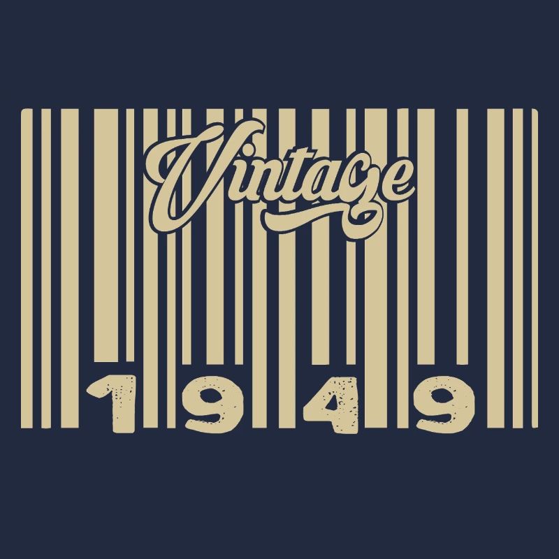 Vintage 1949 Barcode 1949: Year 2025.