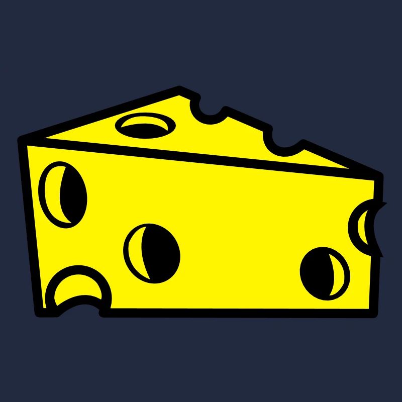 Schweizer Käse mit Löchern, in Scheiben