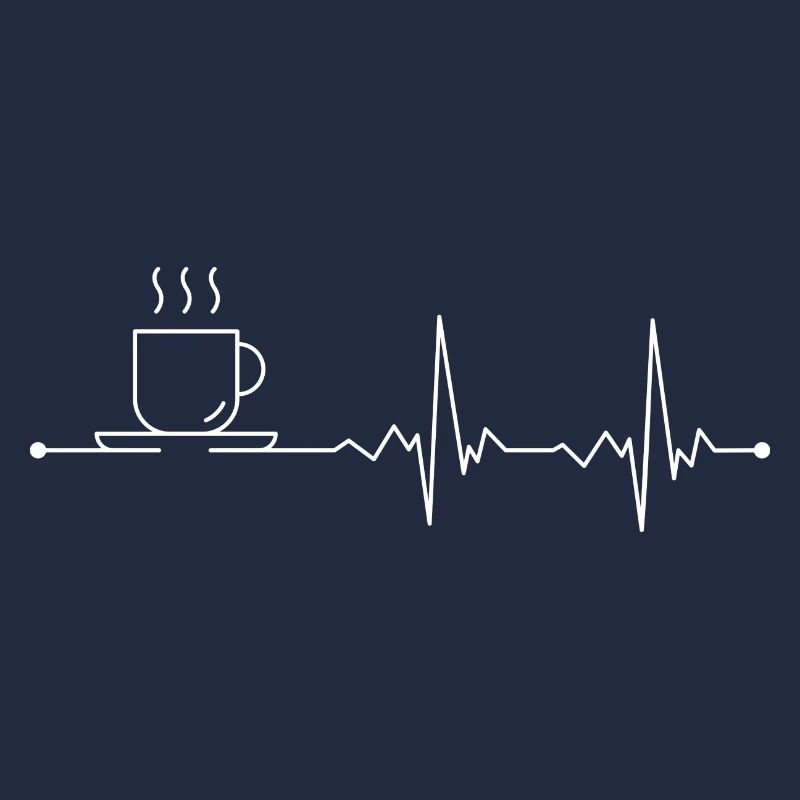 Coffee Pulse Line Art