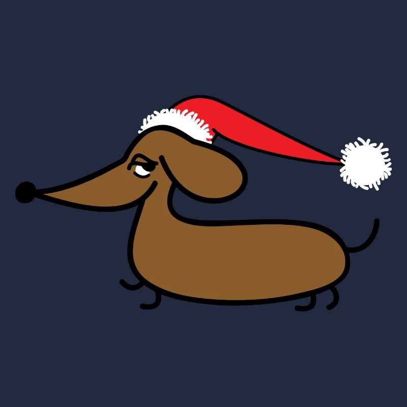 Dackel mit Weihnachtsmütze