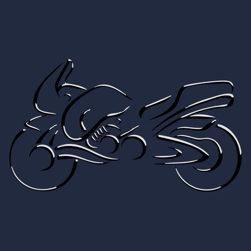 motorcycle art stylized