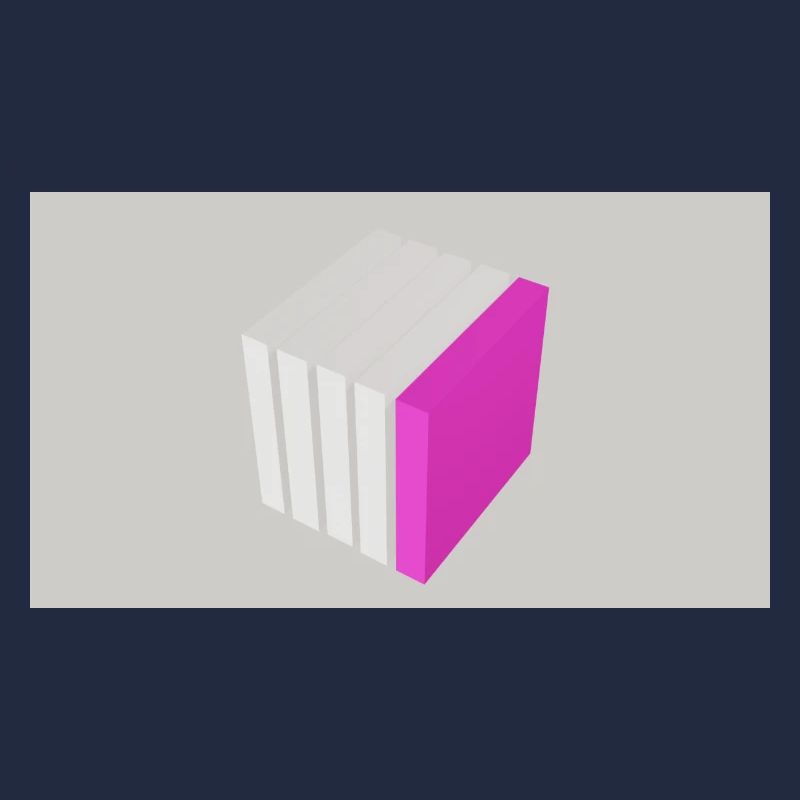 Splitting cube pink