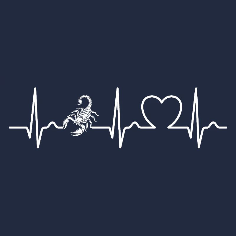 Skorpion - Giftstachel - Puls - Herzkurve - EKG