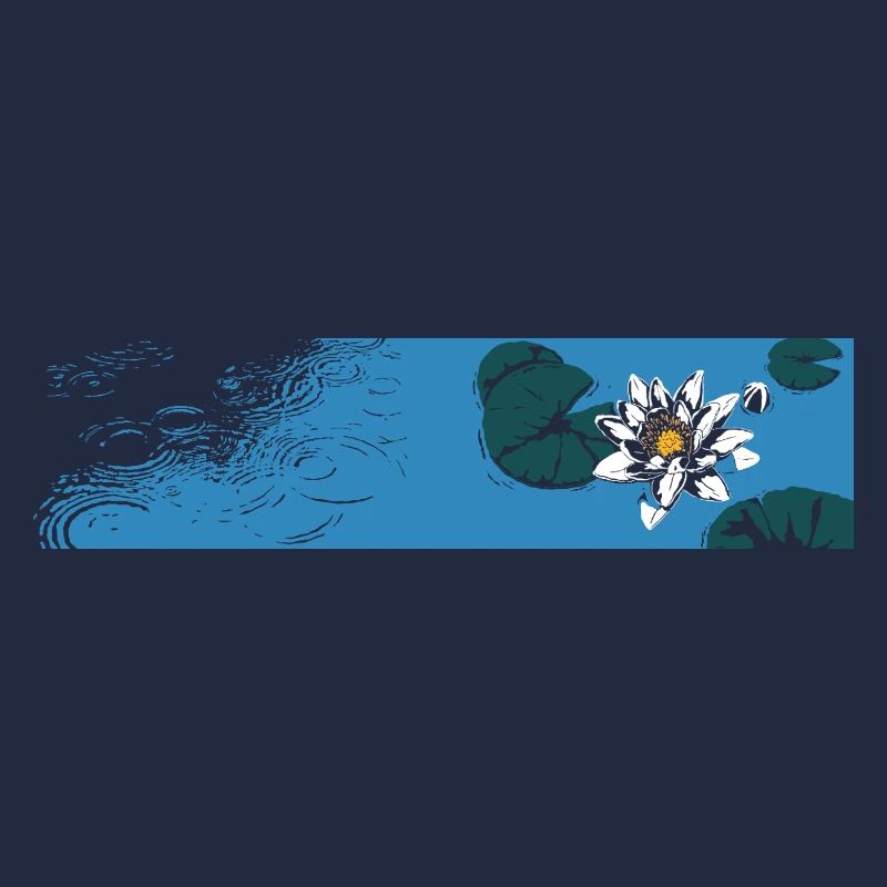 Nénuphar bleu sur l’eau