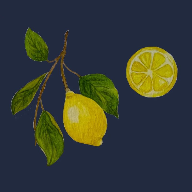Branche de citron et citron