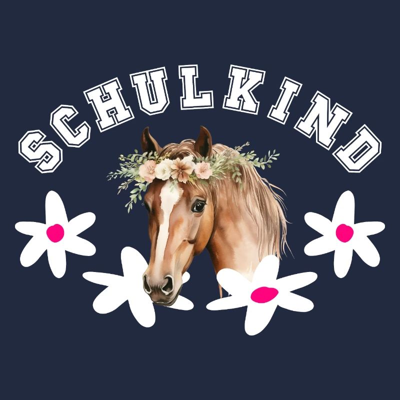 Schulkind Einschulung Erstklässler Klasse 1 Pferd