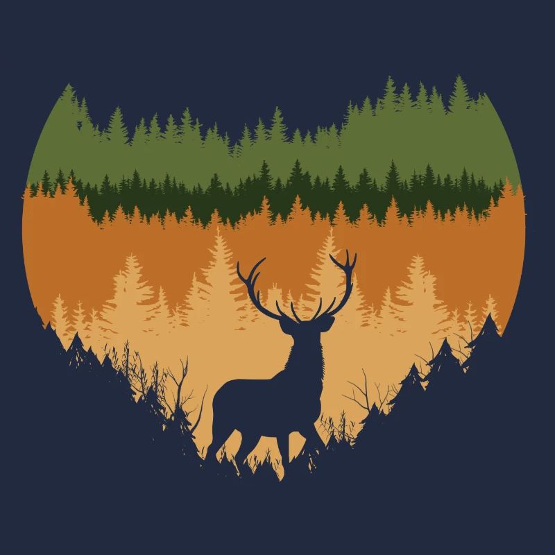 deep forest and deer