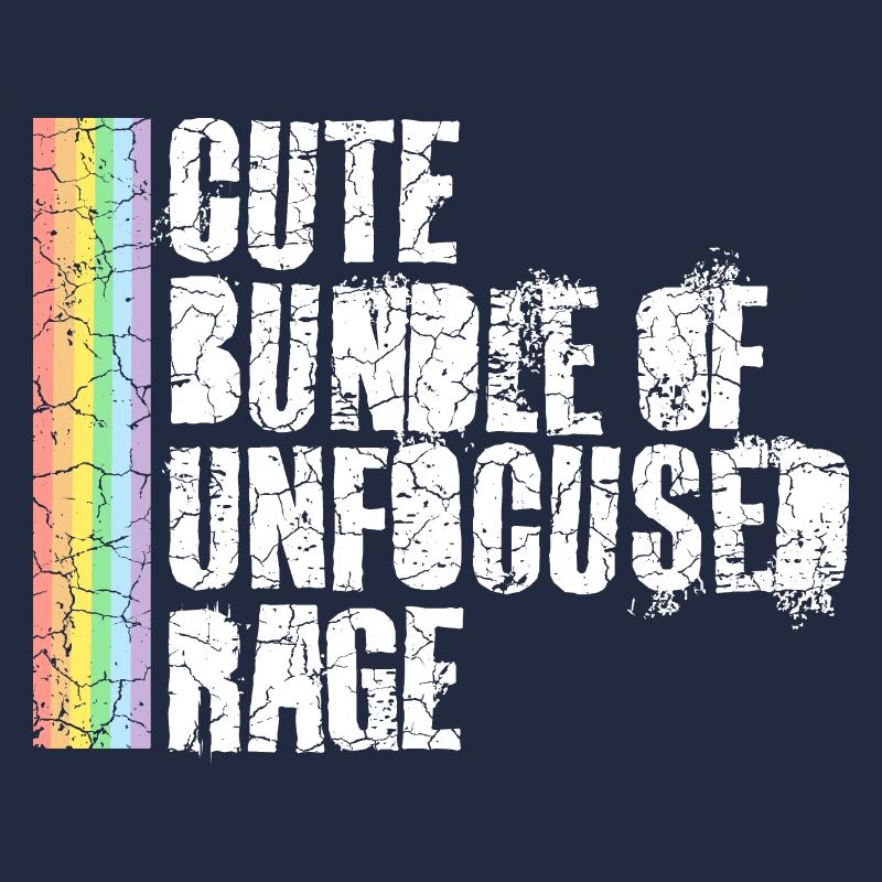 Drôle Mignon Bundle De Rage Non Focalisée Arc-en-Ciel Goth