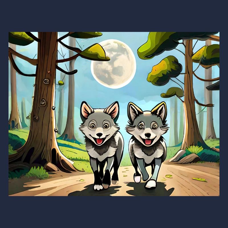 german nursery rhymes comic two little wolves