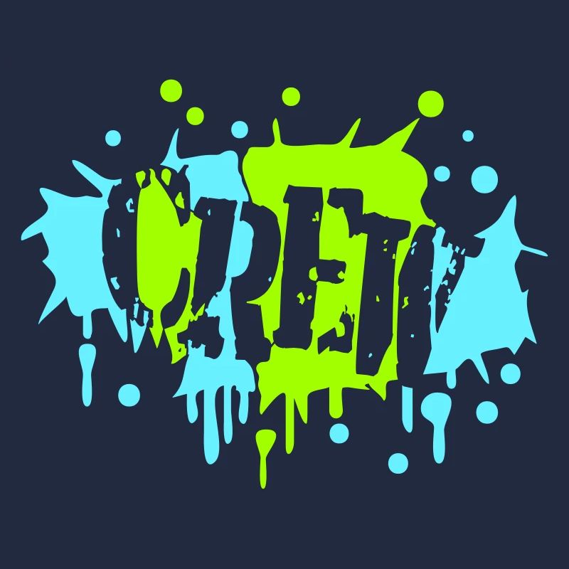 Crew Graffiti Spray Stamp laisse tomber des éclaboussures de peinture