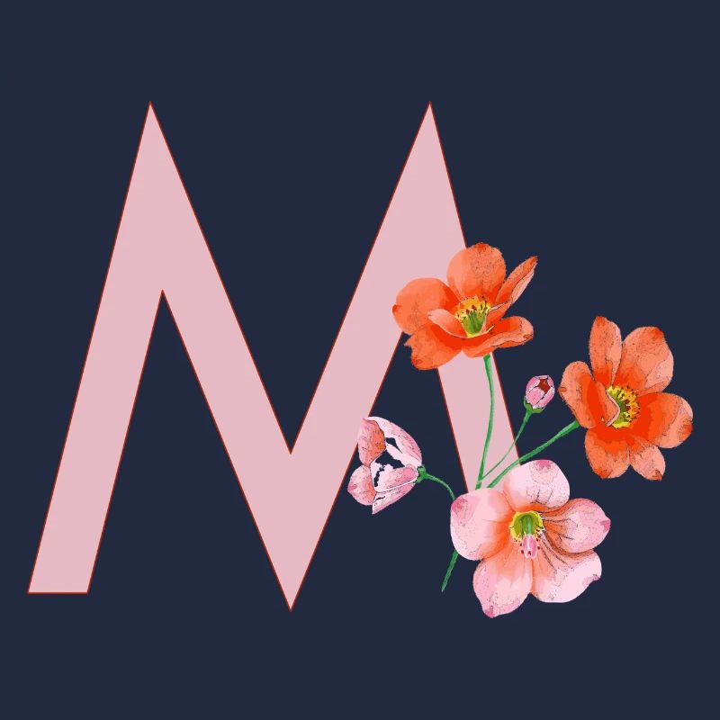 M mit Blumen