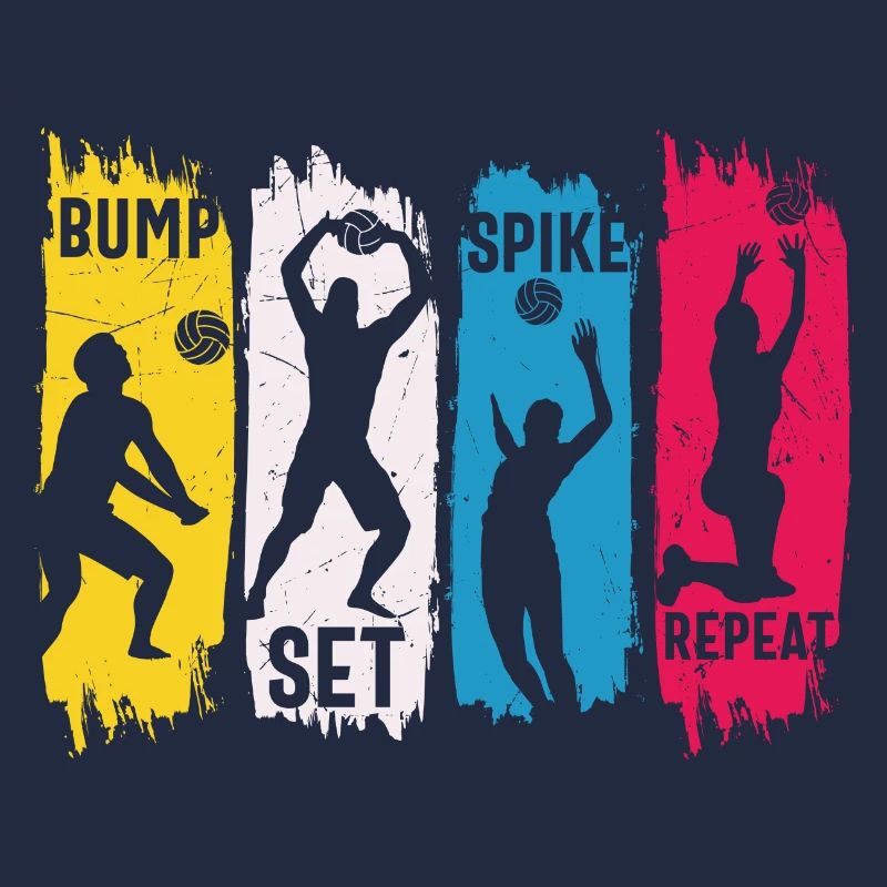 Bump set spike repeat cooler Volleyball Spruch