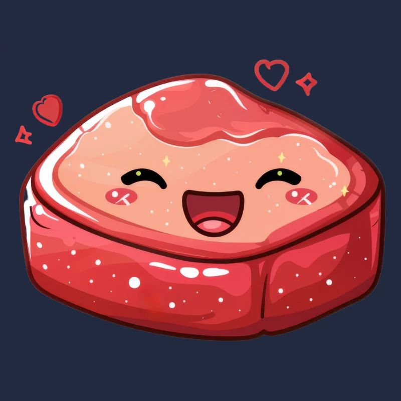 Süßes Steak mit Kulleraugen