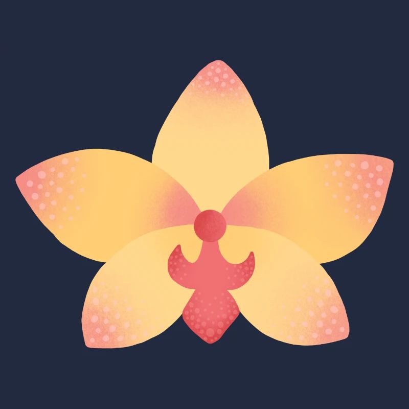 fleur d’orchidée rose orangé