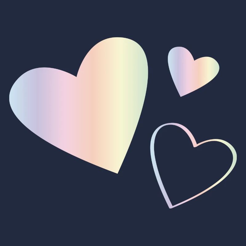 Pastel Regenbogen Herzen
