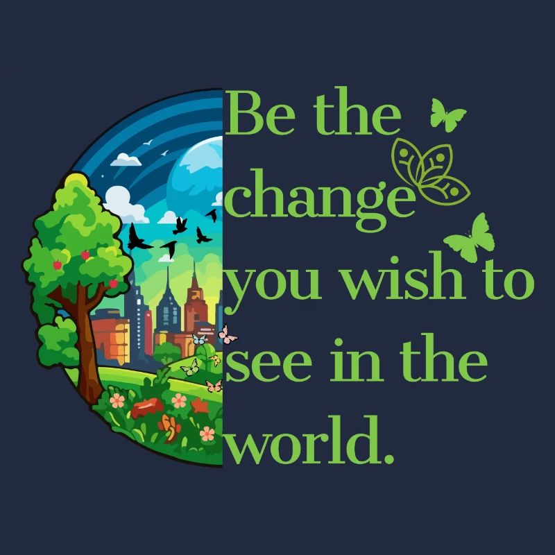 Klimabewusstsein. Sei die Veränderung.