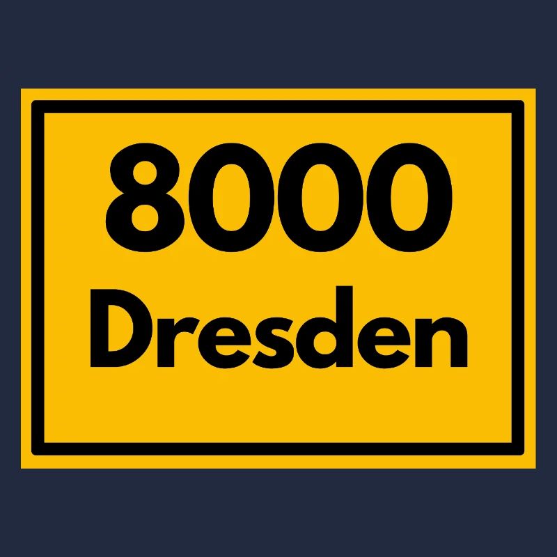 Enseigne de lieu - puis Rétro urbain Code postal 8000 Dresde