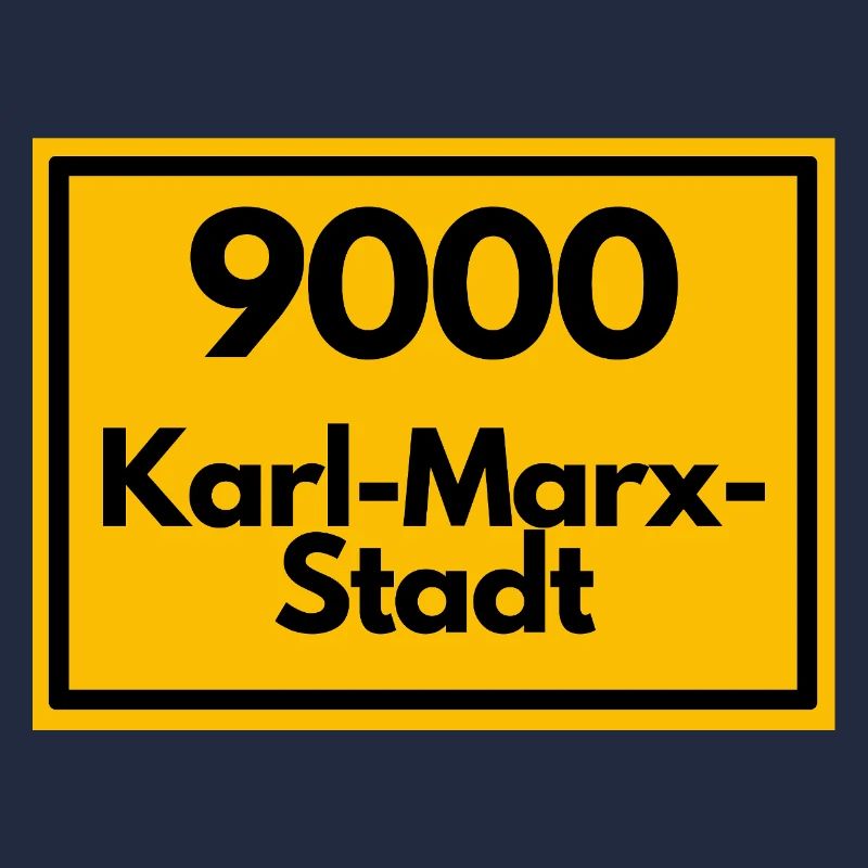 Plaque de lieu - puis ancien code postal 9000 Karl Marx Stadt