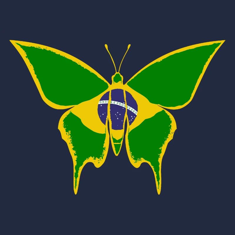 Drapeau du Brésil papillon