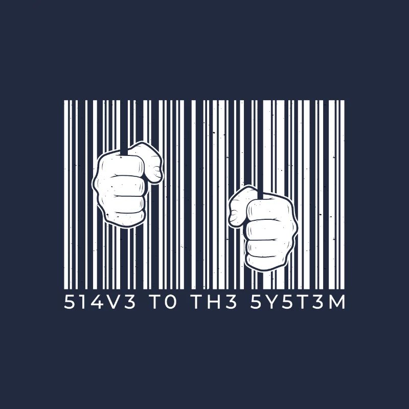 Barcode Gitterstäbe mit Händen cooles Design Knast