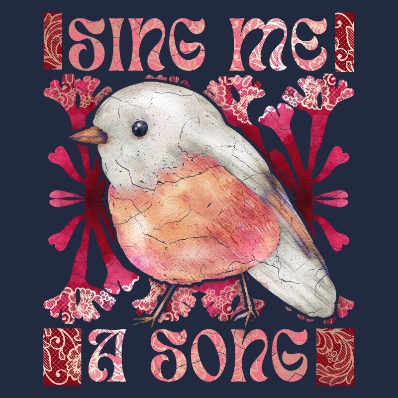 Rotkehlchen, lustiger Spruch, Vogel, Gesang