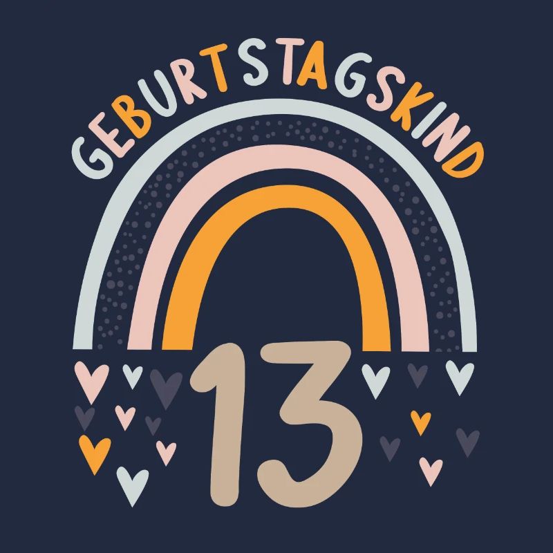 13 Jahre alt Rainbow Regenbogen 13. Geburtstag