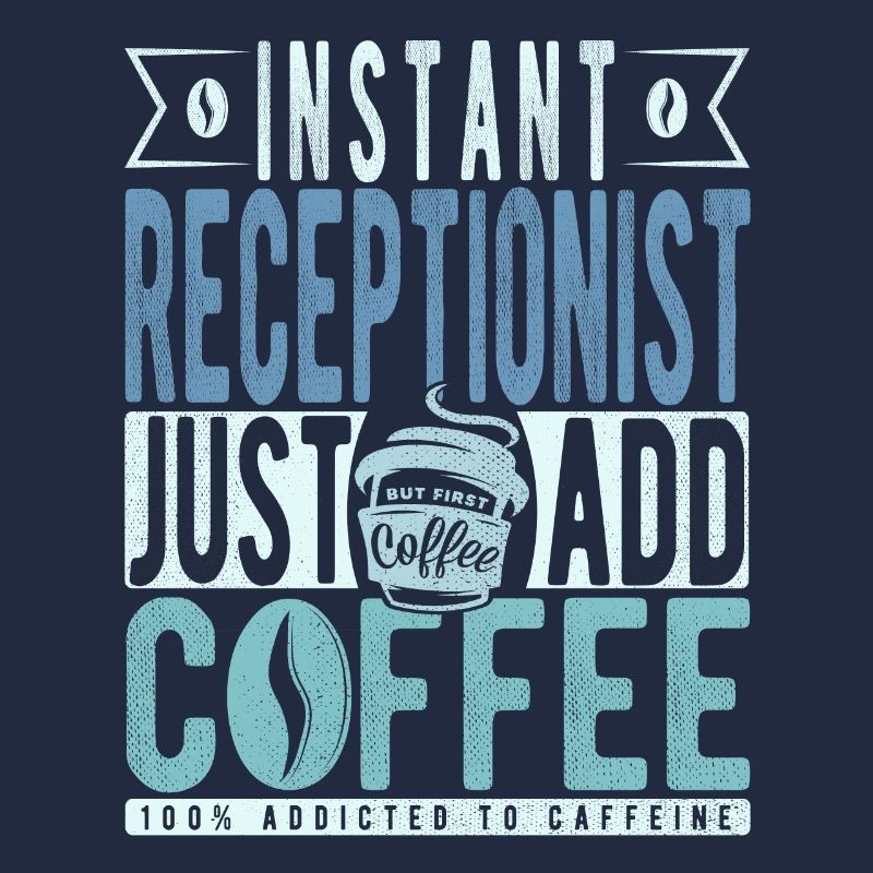 Café de réceptionniste disant