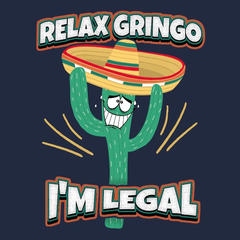 Lustiger-Kaktus Mexiko, Comic-Sombrero, Spruch