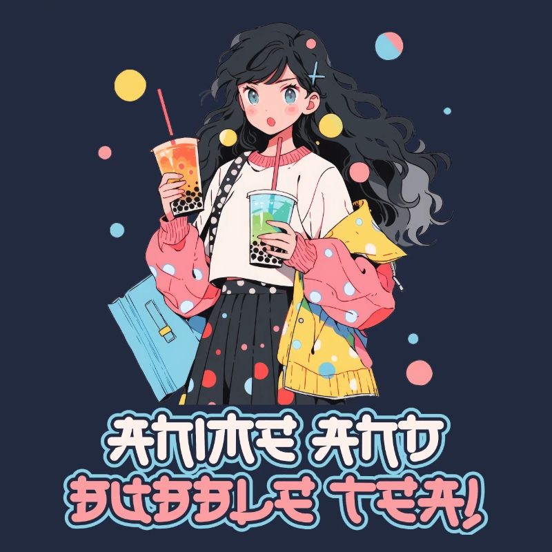 Anime et Boba Bubble Tea