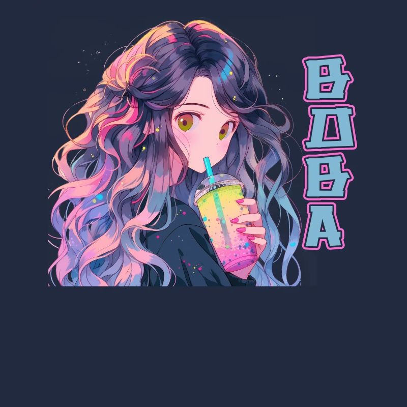 Anime et Boba Bubble Tea