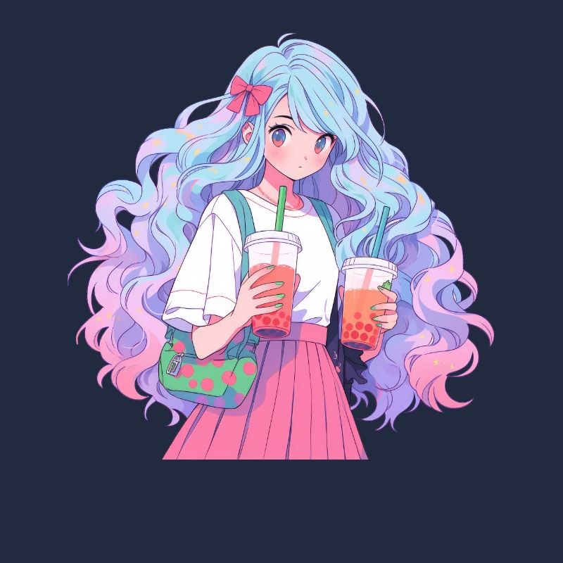 Anime et Boba Bubble Tea