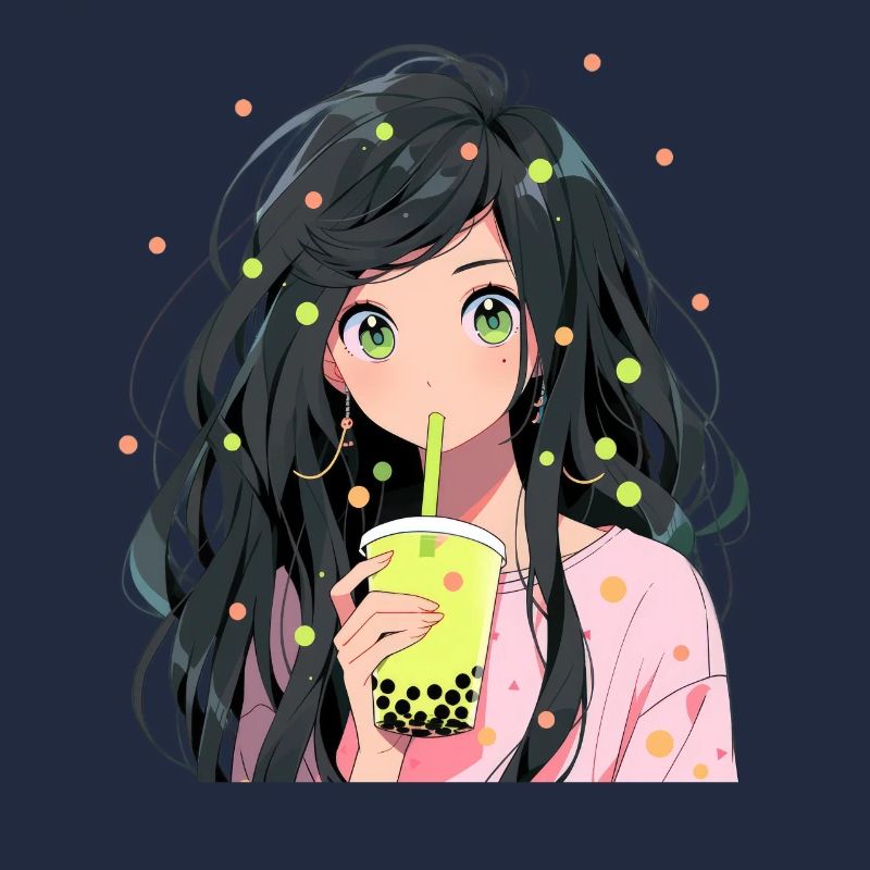 Anime et Boba Bubble Tea