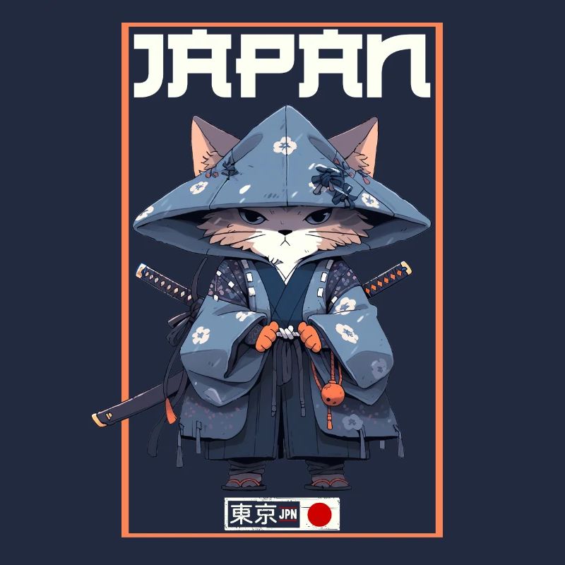 Chat d’Asie Samouraï japonais Samouraï
