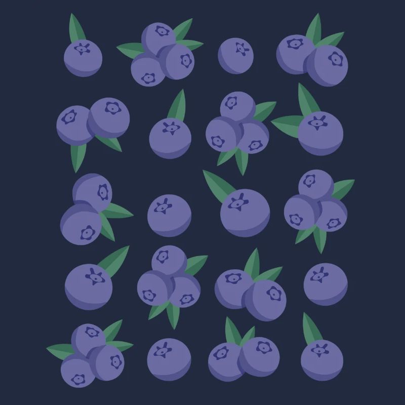 Blueberries Berries Fruit Pattern