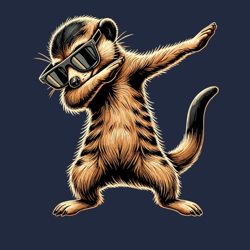 Dabbing Erdmännchen mit Sonnenbrille Cool Erdmännchen
