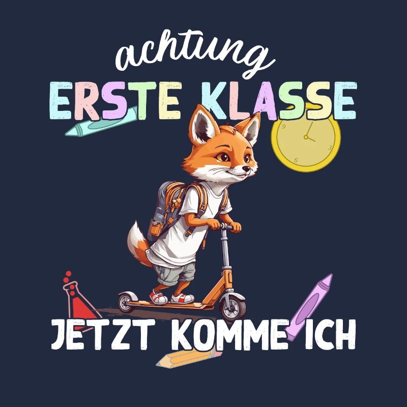 Fuchs Erstklässler Einschulung Schulstart Design