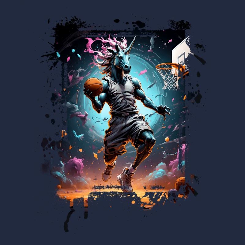 Basketball Einhorn Graffiti Splash