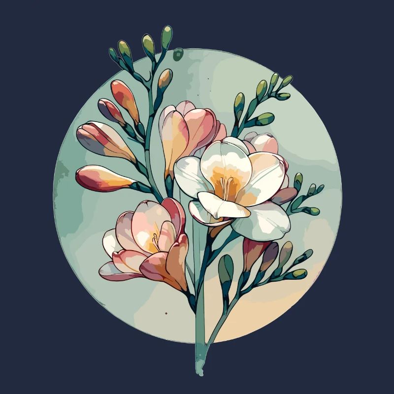 Freesia dessiné