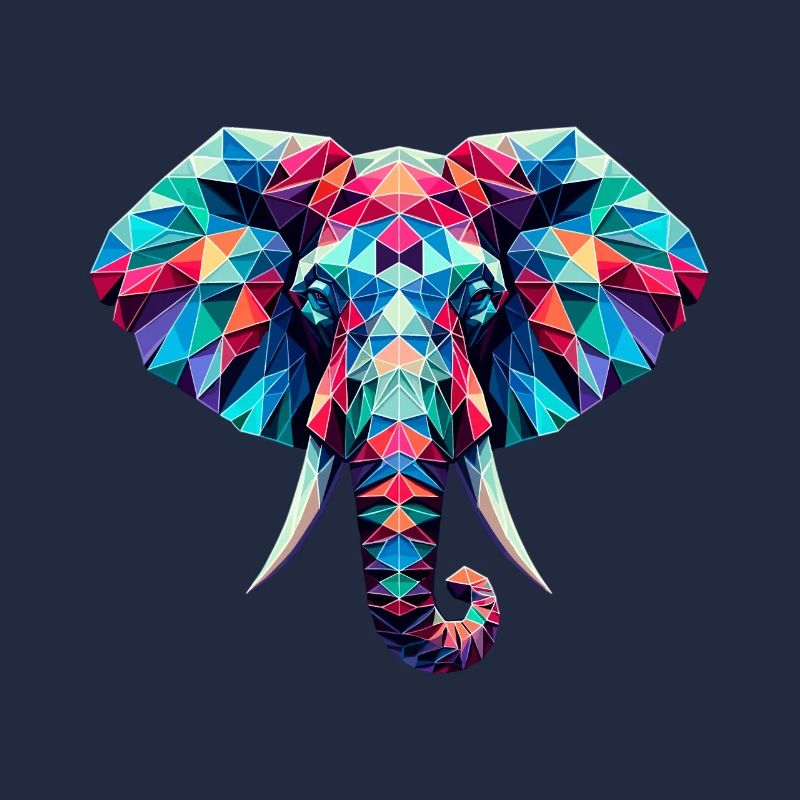 Éléphant dans l’illustration polygonale
