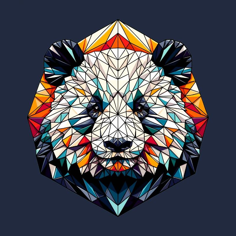 Panda dans la représentation polygonale